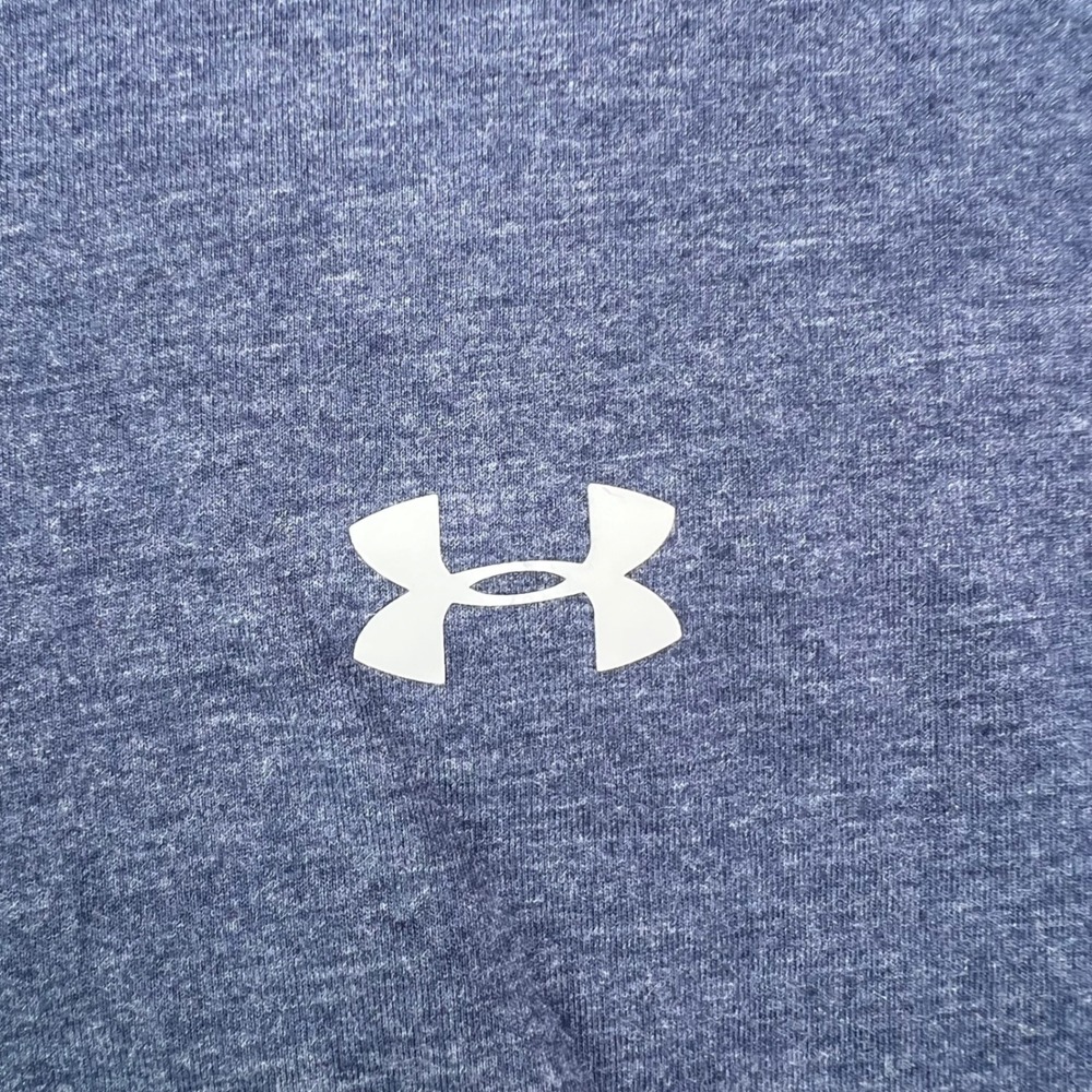 Under Armour Polo Shirt Mens 3XL Blue Heathered HeatGear Loose Fit Short Sleeve - Picture 4 of 9